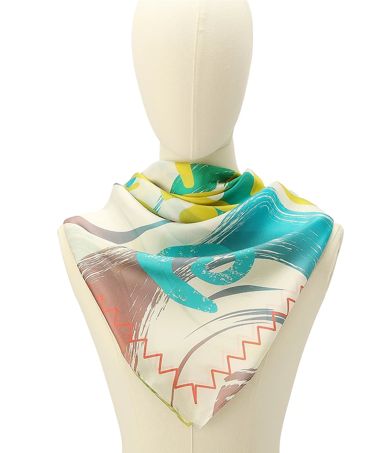 Kurt Geiger London Kurt Cabana Rainbow Silk Square Scarf