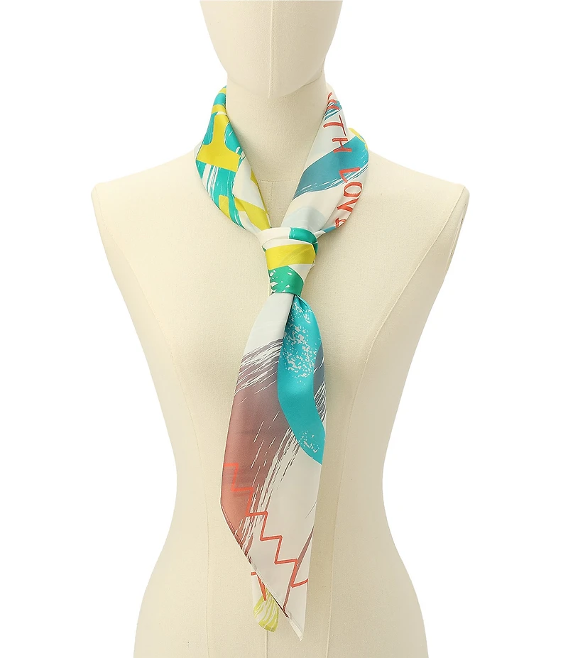 Kurt Geiger London Kurt Cabana Rainbow Silk Square Scarf