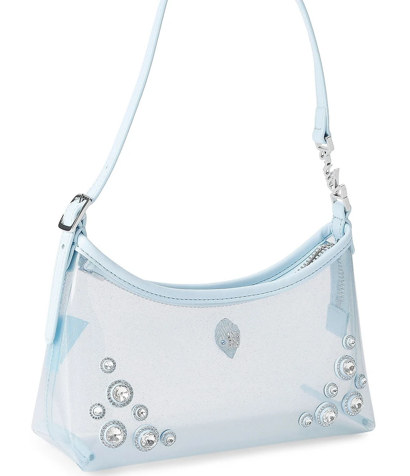 Kurt Geiger London Kurt Clear Vinyl Sling Embellished Shoulder Bag
