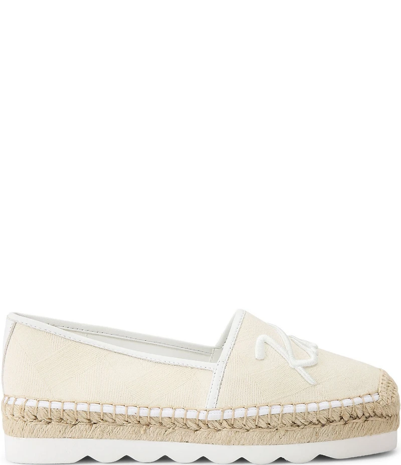 Kurt Geiger London Kurt Cleated Logo Slip On Espadrille Loafers