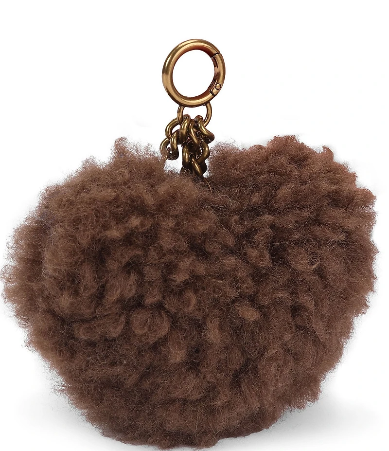 Kurt Geiger London Kurt Heart Faux Fur Bag Charm Key Chain