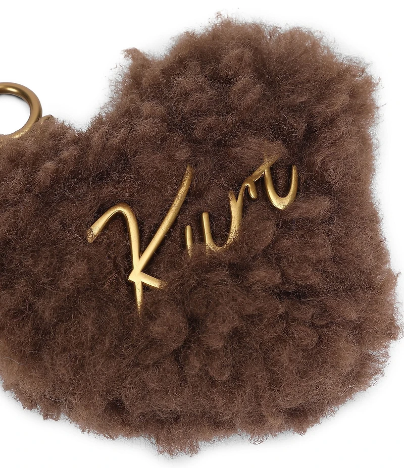 Kurt Geiger London Kurt Heart Faux Fur Bag Charm Key Chain