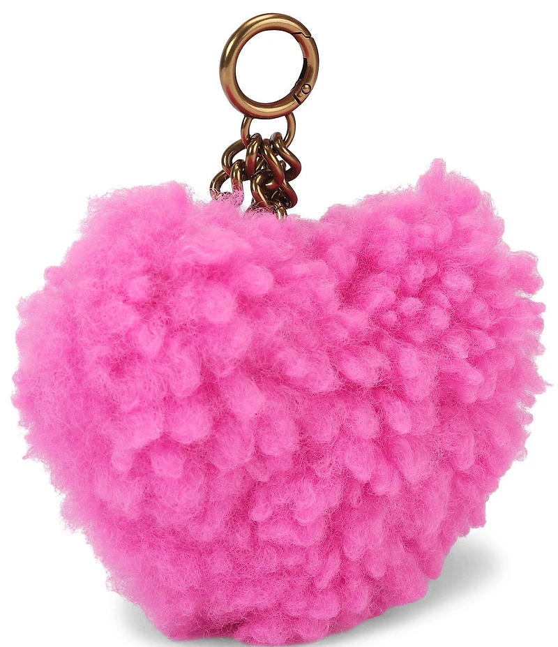 Kurt Geiger London Kurt Heart Faux Fur Bag Charm Key Chain