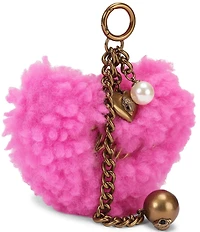 Kurt Geiger London Kurt Heart Faux Fur Bag Charm Key Chain