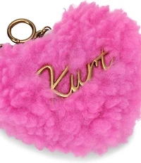 Kurt Geiger London Kurt Heart Faux Fur Bag Charm Key Chain