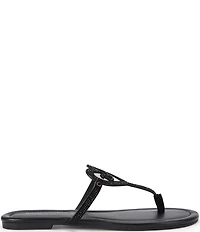 Kurt Geiger London Kurt Heart Embellished Metallic Logo T-Bar Sandals