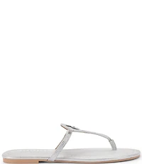 Kurt Geiger London Kurt Heart Embellished Metallic Logo T-Bar Sandals