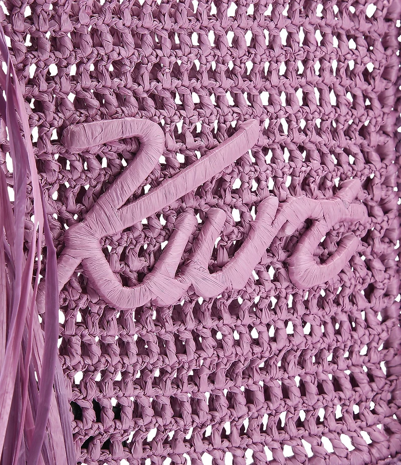 Kurt Geiger London Kurt Mini Woven Beaded Handle Fringe Tote Bag