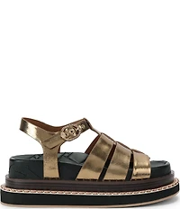 Kurt Geiger London Kurt Orson Fisherman Metallic Studded Ornament Sandals