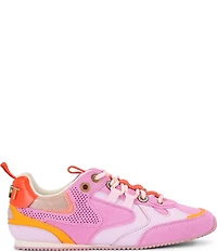 Kurt Geiger London Kurt Perforated Suede Leather Hardware Slim Runner Sneakers