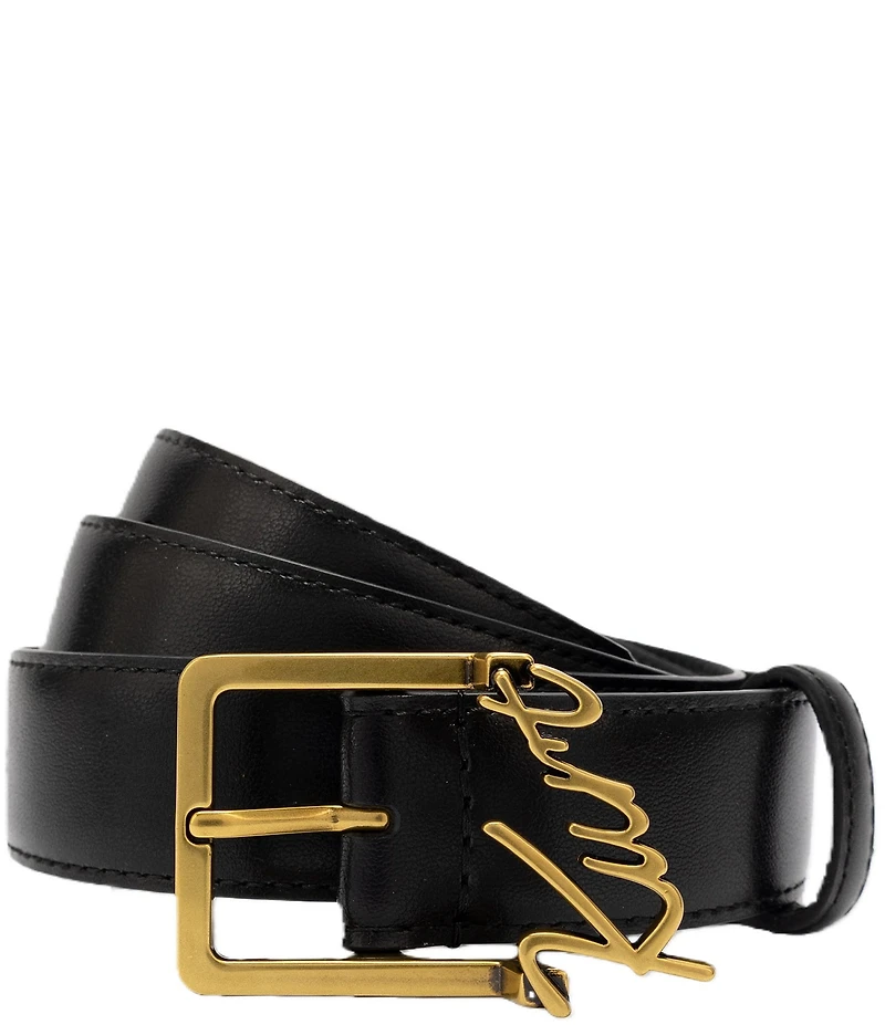 Kurt Geiger London Kurt Script Leather Belt