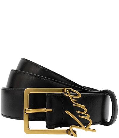 Kurt Geiger London Kurt Script Leather Belt