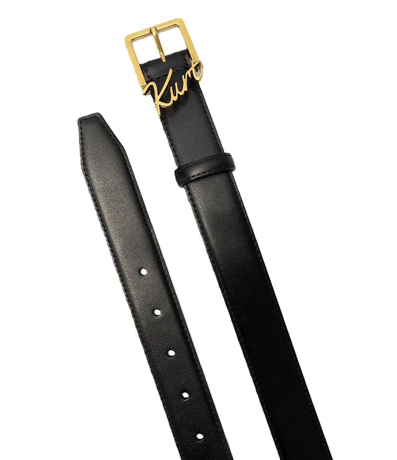 Kurt Geiger London Kurt Script Leather Belt
