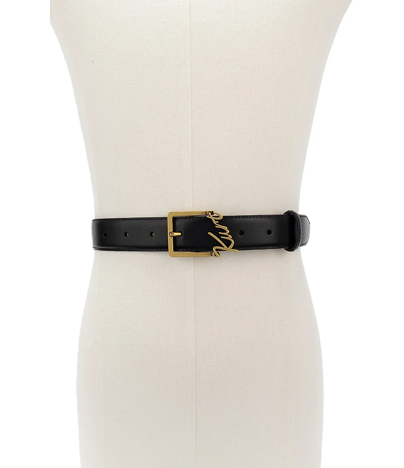 Kurt Geiger London Kurt Script Leather Belt