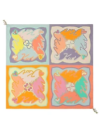 Kurt Geiger London Kurt Script Logo Tassel Bandana Scarf