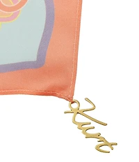 Kurt Geiger London Kurt Script Logo Tassel Bandana Scarf