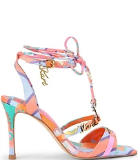 Kurt Geiger London Kurt Strappy Logo Hardware Ankle Wrap Dress Sandals