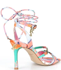 Kurt Geiger London Kurt Strappy Logo Hardware Ankle Wrap Dress Sandals