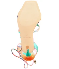 Kurt Geiger London Kurt Strappy Logo Hardware Ankle Wrap Dress Sandals