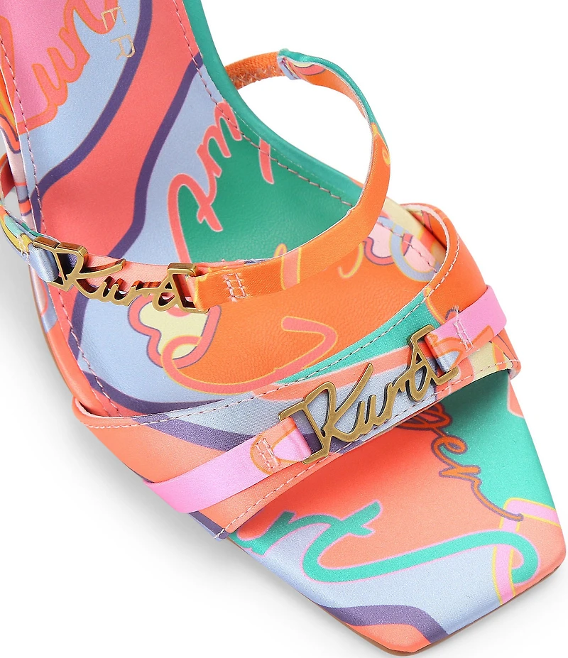 Kurt Geiger London Kurt Strappy Logo Hardware Ankle Wrap Dress Sandals