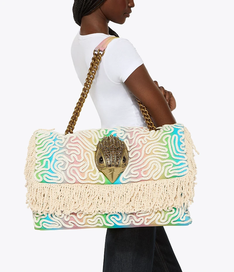 Kurt Geiger London Kurt's Cabana Rainbow Macro Kensington Shoulder Bag