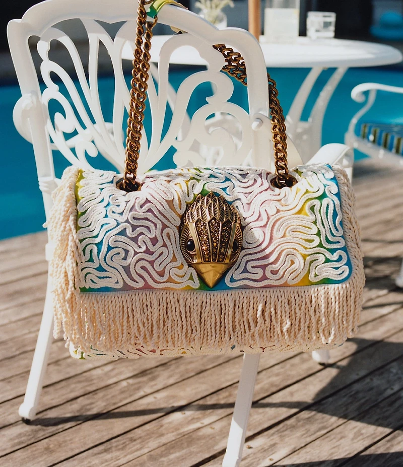 Kurt Geiger London Kurt's Cabana Rainbow Ombre Rope Macro Kensington Shoulder Bag