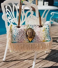 Kurt Geiger London Kurt's Cabana Rainbow Ombre Rope Macro Kensington Shoulder Bag
