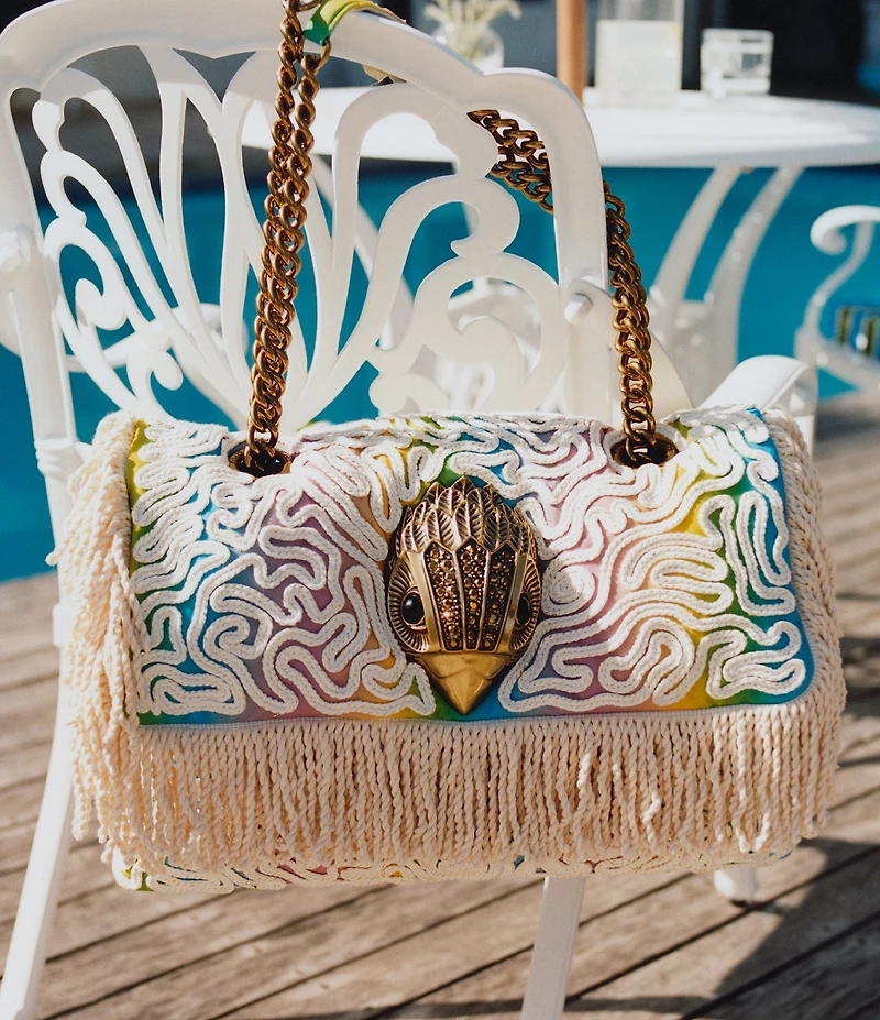 Kurt Geiger London Kurt's Cabana Rainbow Ombre Rope Macro Kensington Shoulder Bag