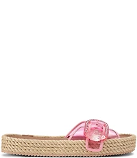 Kurt Geiger London Kurt's Cabana Mayfair Vinyl Jewel Rope Platform Slide Sandals