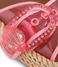 Kurt Geiger London Kurt's Cabana Mayfair Vinyl Jewel Rope Platform Slide Sandals