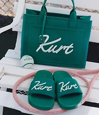 Kurt Geiger London Kurt's Cabana Meena Canvas Pool Slide Sandals