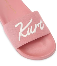 Kurt Geiger London Kurt's Cabana Meena Canvas Pool Slide Sandals
