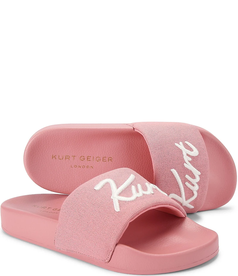Kurt Geiger London Kurt's Cabana Meena Canvas Pool Slide Sandals