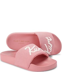 Kurt Geiger London Kurt's Cabana Meena Canvas Pool Slide Sandals