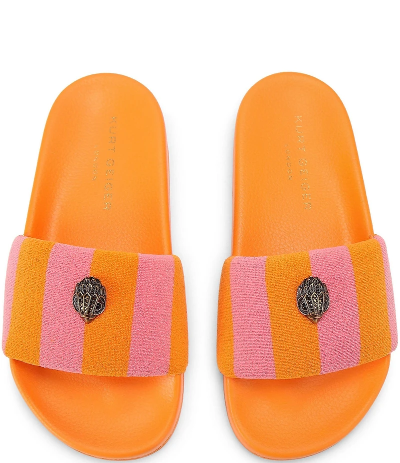 Kurt Geiger London Kurt's Cabana Meena Striped Terry Pool Slide Sandals
