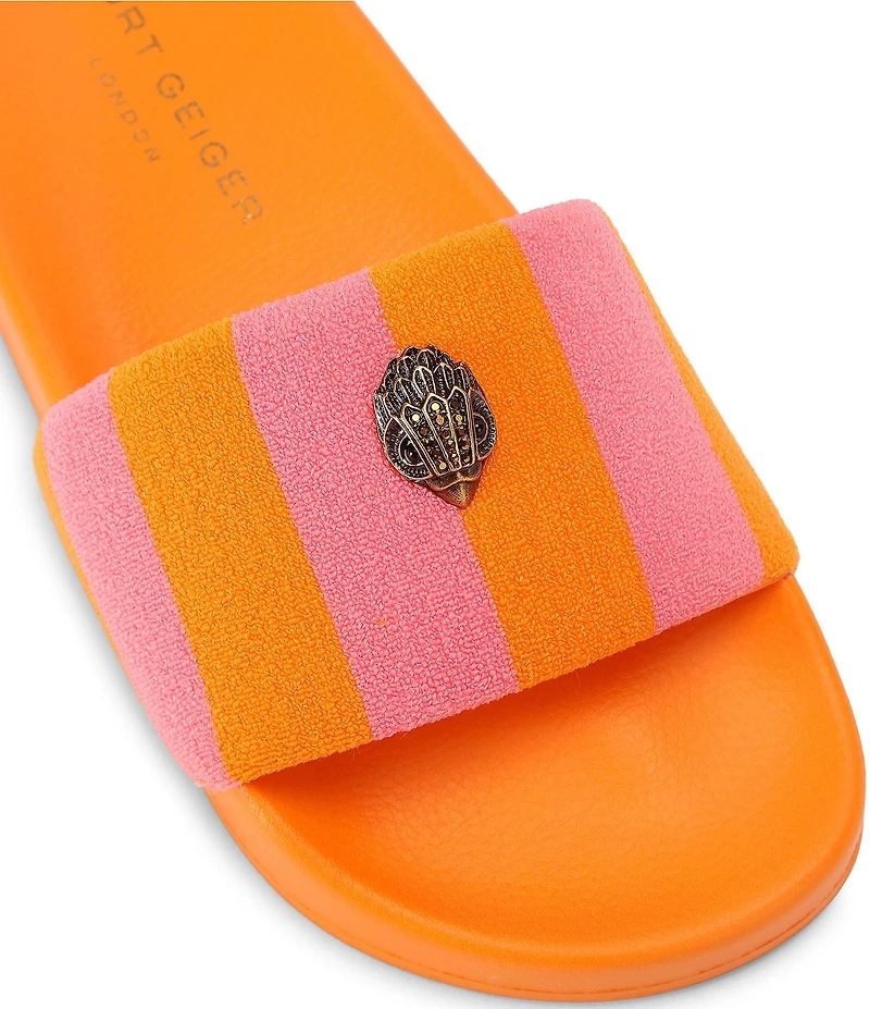 Kurt Geiger London Kurt's Cabana Meena Striped Terry Pool Slide Sandals