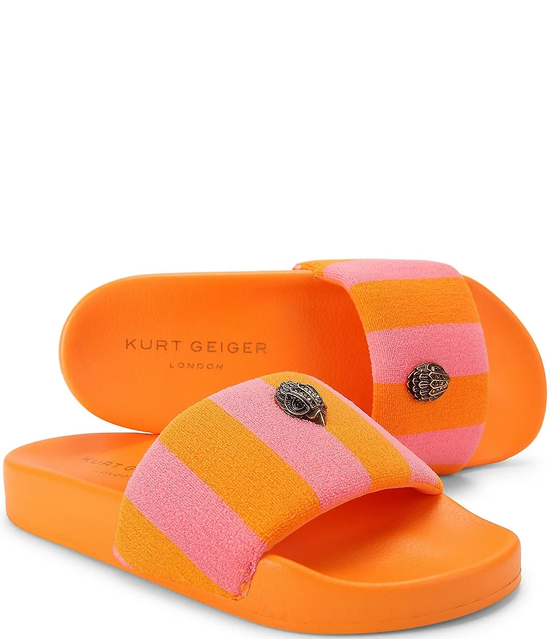 Kurt Geiger London Kurt's Cabana Meena Striped Terry Pool Slide Sandals