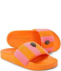 Kurt Geiger London Kurt's Cabana Meena Striped Terry Pool Slide Sandals