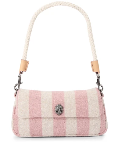 Kurt Geiger London Kurt's Cabana Pickle Striped Terry Cloth Shoulder Bag