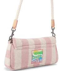Kurt Geiger London Kurt's Cabana Pickle Striped Terry Cloth Shoulder Bag