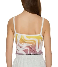 Kurt Geiger London Kurt's Cabana Swirl Print Square Neck Sleeveless Cami
