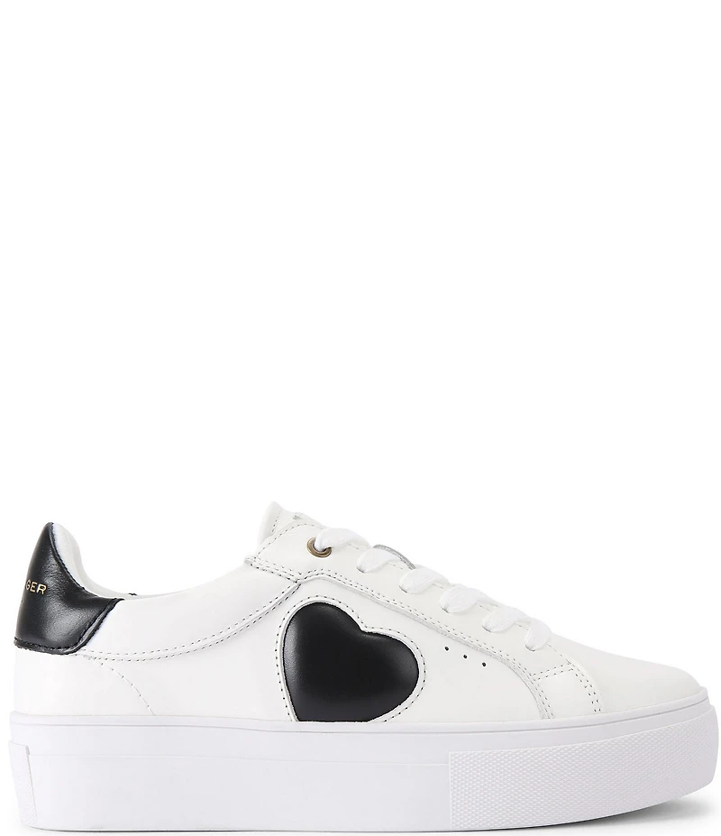 Kurt Geiger London Lana Leather Heart Platform Sneakers