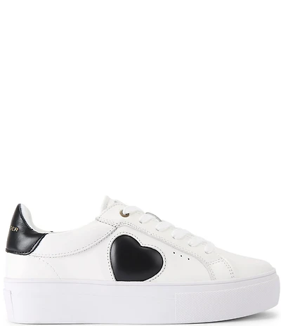 Kurt Geiger London Lana Leather Heart Platform Sneakers