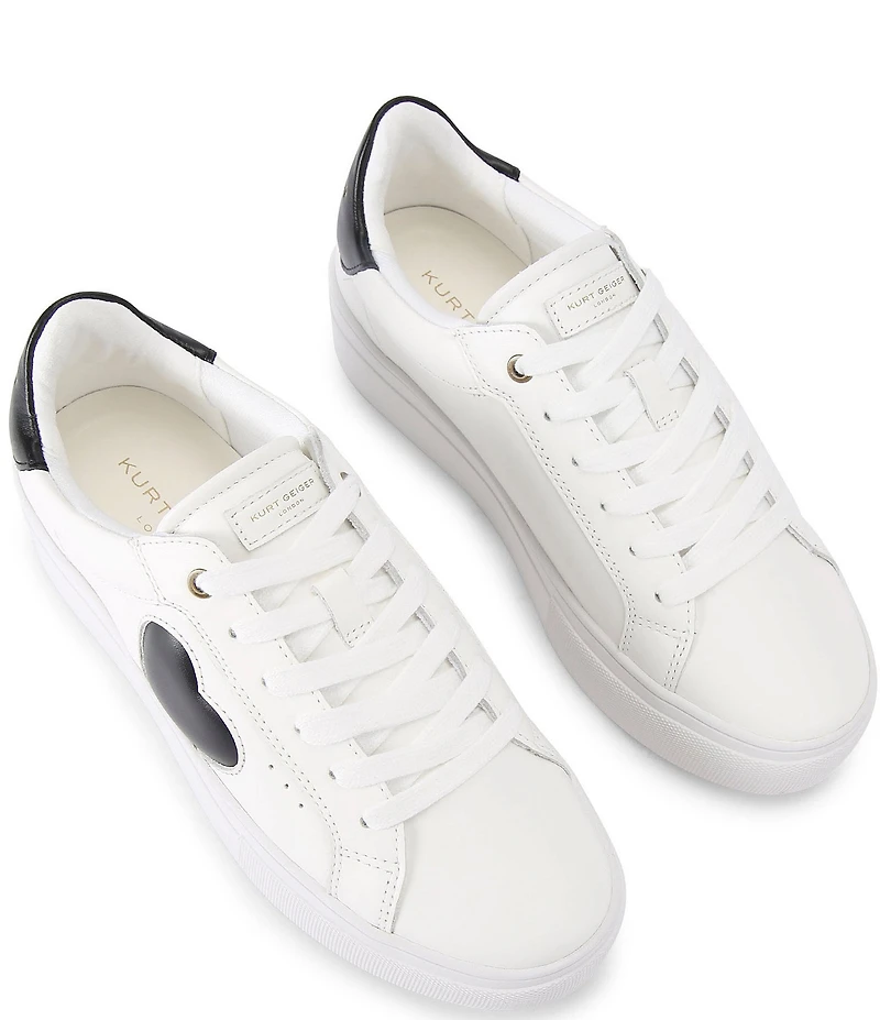Kurt Geiger London Lana Leather Heart Platform Sneakers