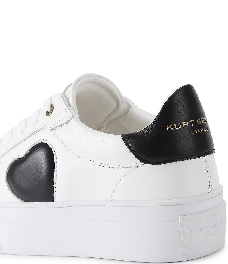 Kurt Geiger London Lana Leather Heart Platform Sneakers