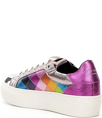 Kurt Geiger London Lana Metallic Leather Toe Cap Sneakers