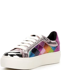 Kurt Geiger London Lana Metallic Leather Toe Cap Sneakers
