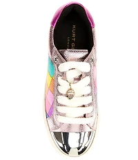 Kurt Geiger London Lana Metallic Leather Toe Cap Sneakers