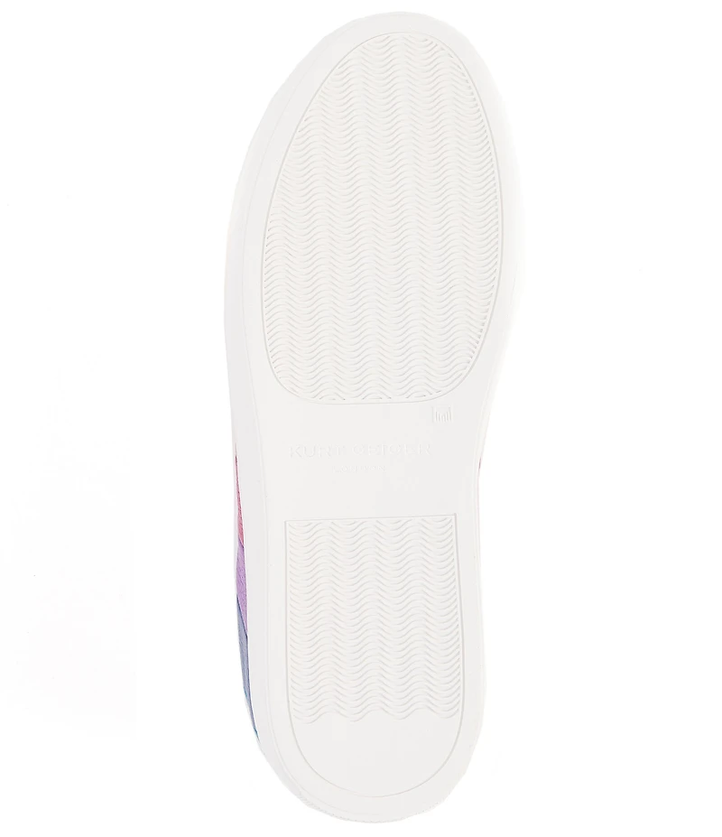 Kurt Geiger London Lane Metallic Rainbow Stripe Lace Up Sneakers