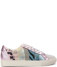 Kurt Geiger London Lane Wave Mixed Print Crystal Sneakers